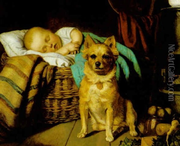 Gut Bewachter Kinderschlaf Oil Painting - Karl Eugene Felix