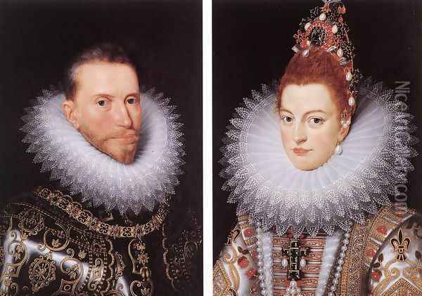 Archdukes Albert and Isabella Oil Painting - Frans Pourbus the younger