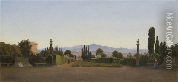 Villa Albani, Rome Oil Painting - Vasili Egorovich Raev