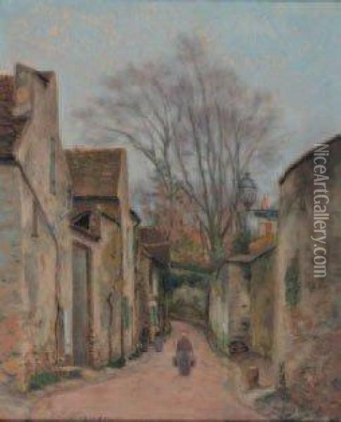 Rue A Auvers Sur Oise Oil Painting - Claude Vignon