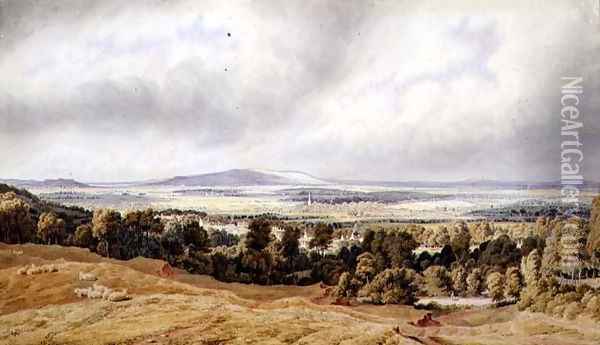 View of Broadway Hill, Worcester Oil Painting - William Turner