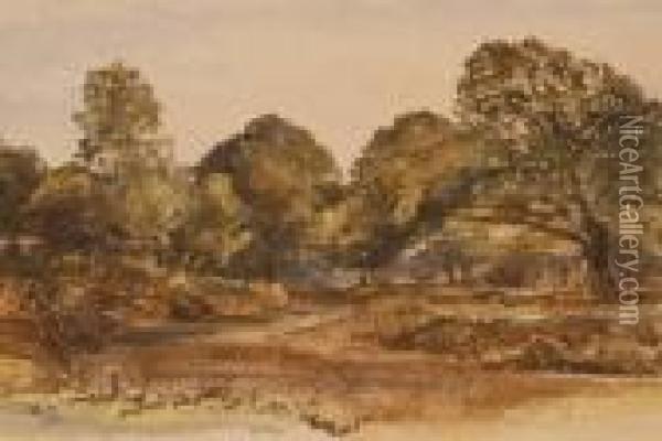 Rural River Oil Painting - William Leighton Leitch
