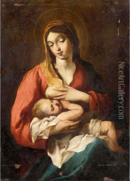 The Madonna And Child Oil Painting - Jean Tassel