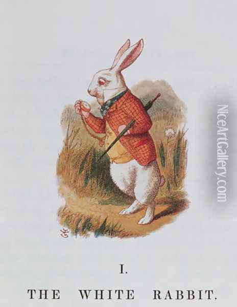 The White Rabbit, illustration from Alice in Wonderland by Lewis Carroll 1832-98 adapted by Emily Gertrude Thomson d.1932 1889 Oil Painting - John Tenniel