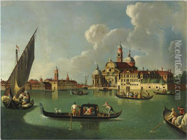 Venezia, San Michele Oil Painting - Giovanni Richter
