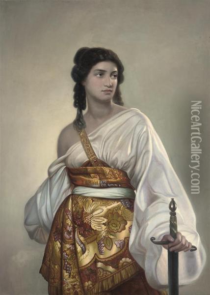 Judith Oil Painting - Charles Emile Hippolyte Lecomte-Vernet