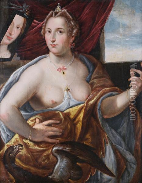 An Allegory Of Sight, One Of The Five Senses Oil Painting - Maarten de Vos