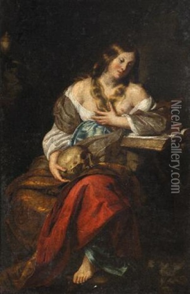 Maddalena Oil Painting - Nicolas Regnier