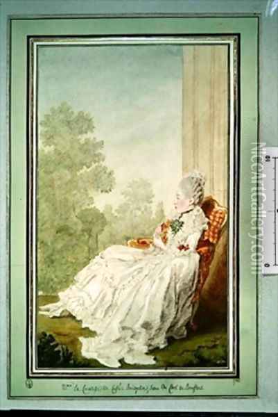 Marie Catherine Stanislas de Bouffiers La Comtesse de Cuce Boisgelin 1744-1794 Oil Painting - Louis Carrogis Carmontelle