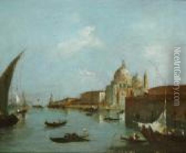 Venetian View Oil Painting - Francesco Guardi