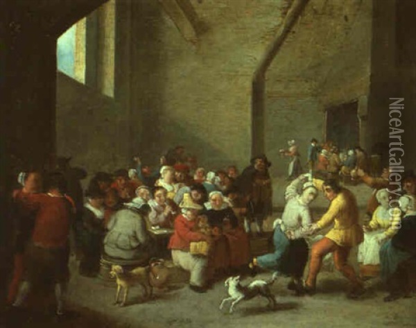 La Danse A L'auberge Oil Painting - Matheus van Helmont