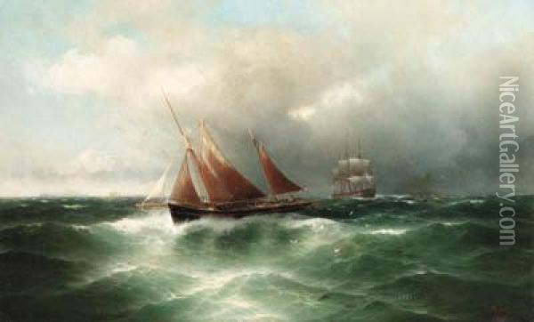 Bringing In The Catch
Oil On Canvas Oil Painting - Carl Fedeler