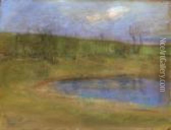 Marzsonne. Oil Painting - Ludwig Von Hofmann