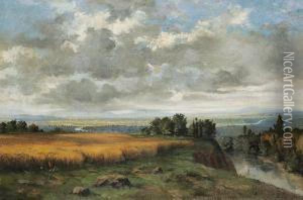 Amperlandschaftunter Gewitterwolken Oil Painting - Otto Frolicher