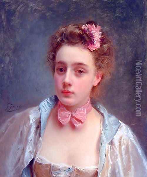 Dressed for the Ball Oil Painting - Gustave Jean Jacquet