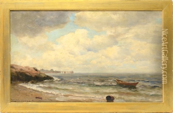 Dorey By The Beach Oil Painting - Mauritas Frederik H. De Haas
