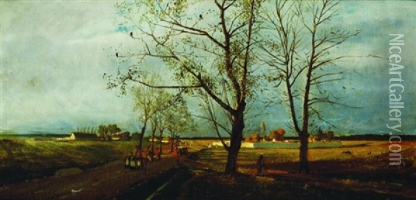 Przed Burza Oil Painting - Wladislaw Czachorski