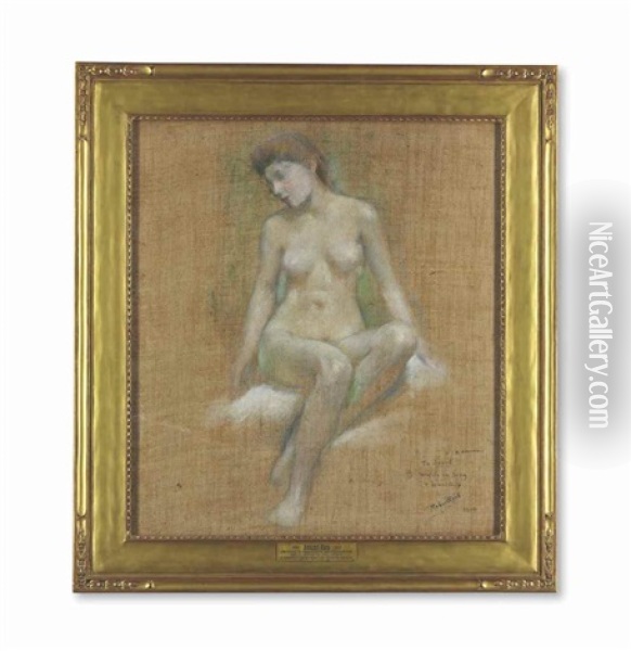 Seated Nude Oil Painting - Robert Reid