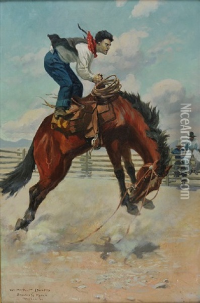 Bruckerts Ranch Montana Oil Painting - William Herbert Dunton