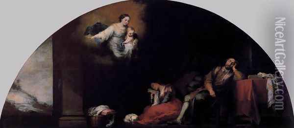 Dream of Patrician John 1665 Oil Painting - Bartolome Esteban Murillo