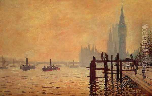The Thames Below Westminster Oil Painting - Claude Oscar Monet