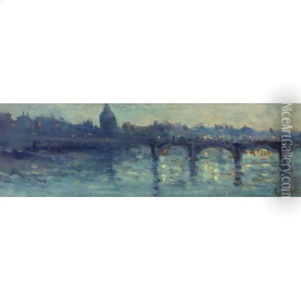 Paris, La Seine Oil Painting - Maximilien Luce