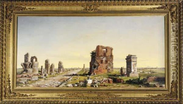 Via Appia Oil Painting - John Linton Chapman