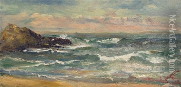 Seascape Oil Painting - Alfred Henry O'Keefe