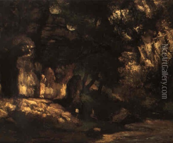 Remise De Chevreuils (radjurshagn) Oil Painting - Gustave Courbet