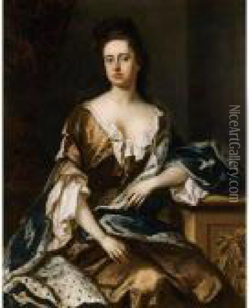 Portrait Of Queen Anne Oil Painting - Michael Dahl