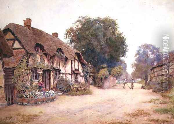 Gossiping, The Village Street, 1902 Oil Painting - Wilmot, R.W.S. Pilsbury