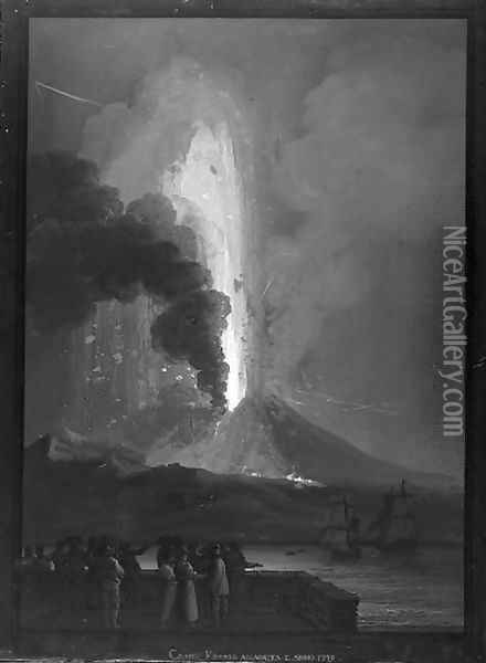 The eruption of Vesuvius in 1810 Oil Painting - Camillo da Vito
