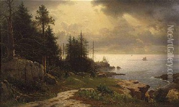 A View From Mount Desert Oil Painting - William Stanley Haseltine