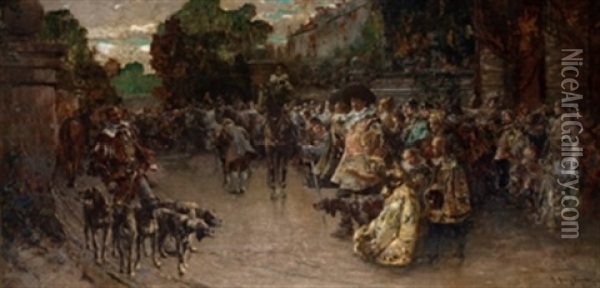 Escena Del Quijote Oil Painting - Arcadi Mas y Fondevila