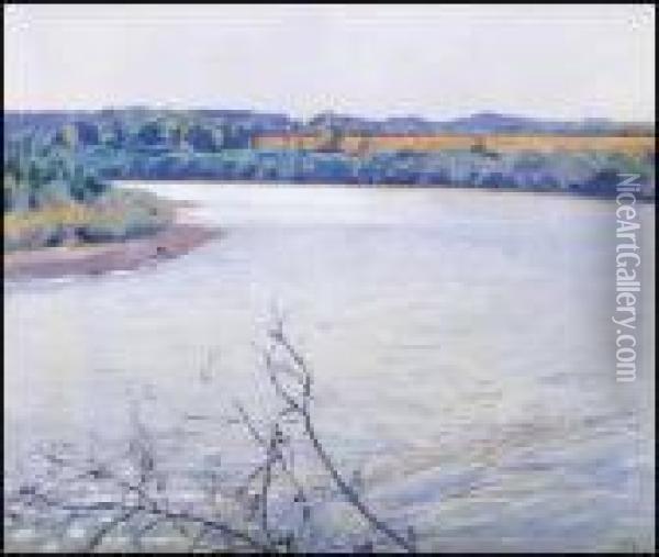 Junction Of The Red And Assiniboine Rivers In Winnipeg Oil Painting - Joseph Walter West