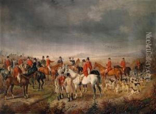 Parforce Jagd Oil Painting - Franz Zeller Von Zellenberg
