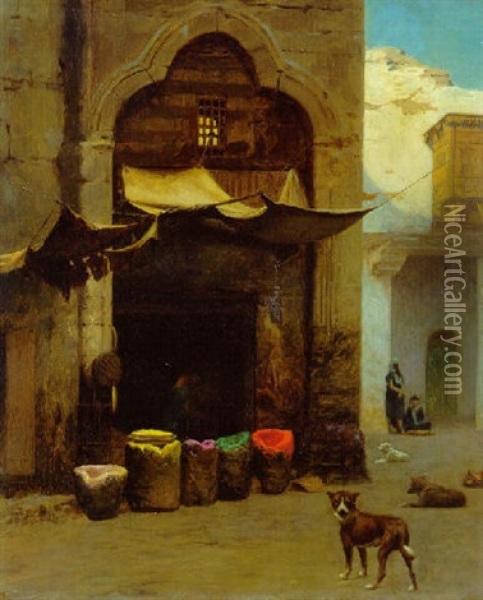 The Colour Merchant Oil Painting - Jean-Leon Gerome