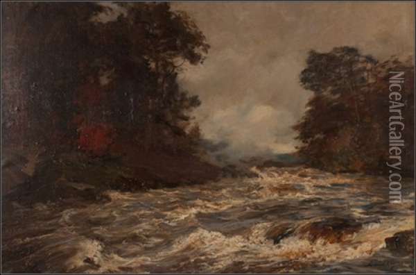 River Dochart Oil Painting - Archibald Kay