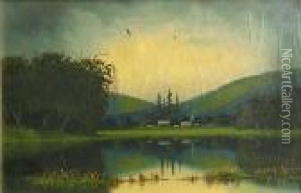 Near Ball's Ferry Oil Painting - James Everett Stuart
