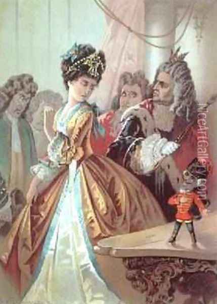 The Old King and the Nutcracker Prince illustration from The Nutcracker Oil Painting - Carl Offterdinger