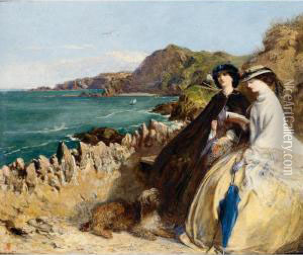 By The Seaside Oil Painting - Abraham Solomon