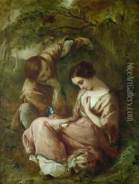 First Whisper Oil Painting - James Clarke Hook