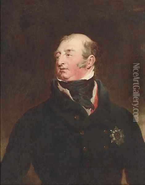Portrait of Frederick, Duke of York and Albany (1763-1827), bust-length, in a black jacket, wearing the Order of the Garter Oil Painting - Sir Thomas Lawrence