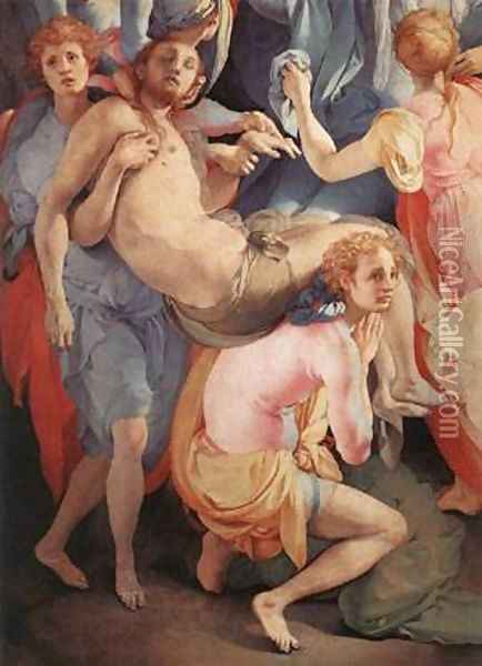 Deposition Detail II 1528 Oil Painting - (Jacopo Carucci) Pontormo