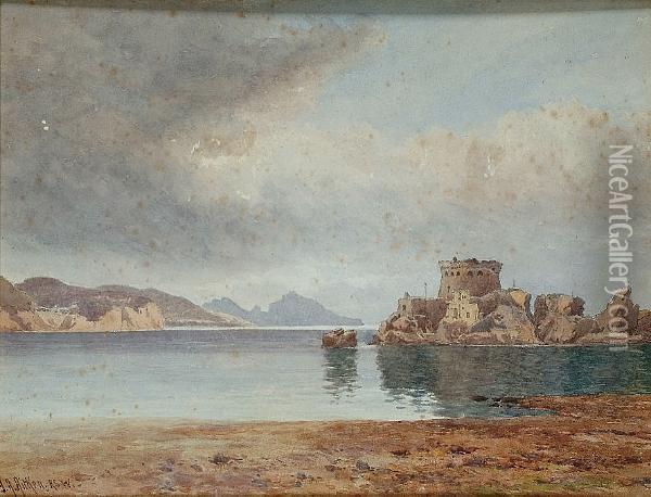 View Of A Scottish Castle Oil Painting - James Abbott McNeill Whistler