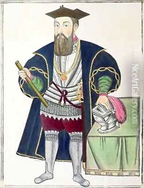 Portrait of Vasco de Gama Oil Painting - Pedro Barretto de Resende