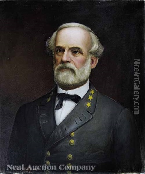 Portrait Of General Robert E. Lee Oil Painting - Cornelius H. Hankins
