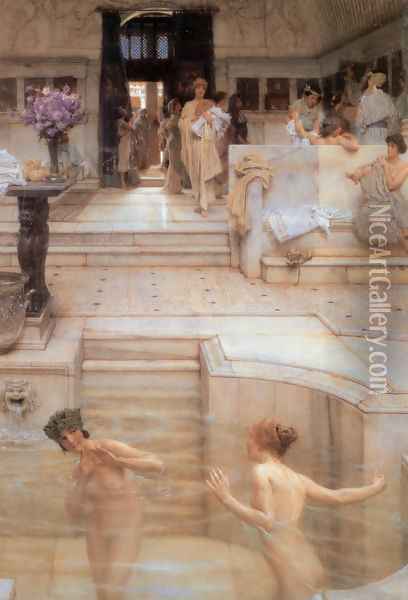 A Favorite Custom, 1909 Oil Painting - Sir Lawrence Alma-Tadema