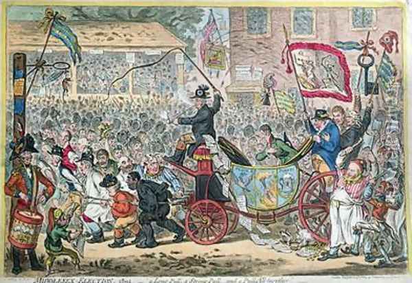 Middlesex Election Oil Painting - James Gillray