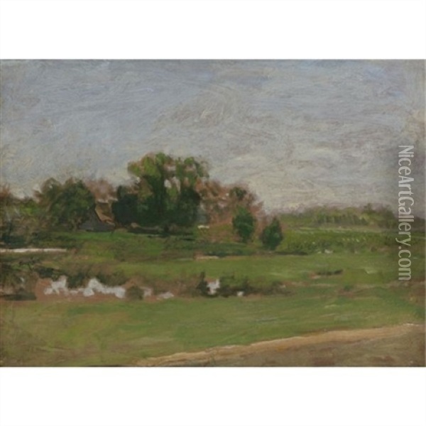 The Meadows, Gloucester, New Jersey (preliminary Study) Oil Painting - Thomas Eakins